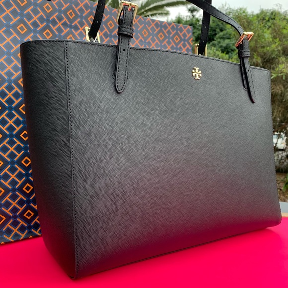 Tory Burch Large Emerson Buckle Leather Tote - Picture 7 of 8